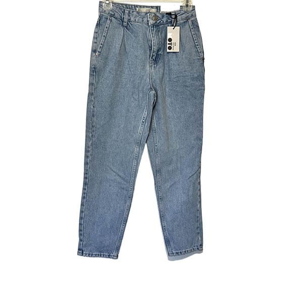 Topshop Denim - NWT Topshop Moto High Waisted Mom Jeans Mid Blue Womens Size 25